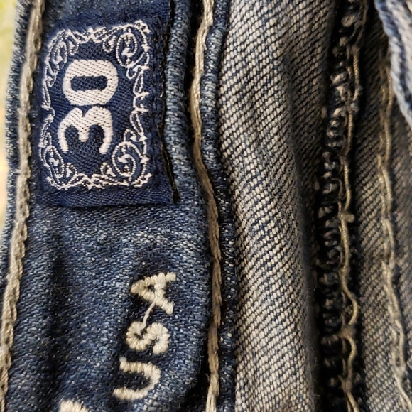 LA Idol White Lace Embellished Boot Cut Jeans Swarovski Crystals Luxury Summer - Picture 4 of 16